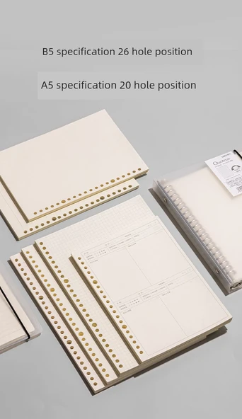 B5 Gevşek Yaprak Defter Yenileme Kağıdı - Yatay Çizgi 300 Sayfa - 12