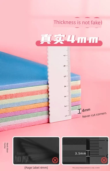 A4 A3 4mm Plastik Köpük Kağıt Tahtası - A4 Üfleme Kalıbı 20 (karışık renk 4mm) - 2 bambu kalem ile - 11