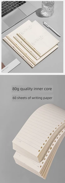 B5 Gevşek Yaprak Defter Yenileme Kağıdı - Yatay Çizgi 300 Sayfa - 11