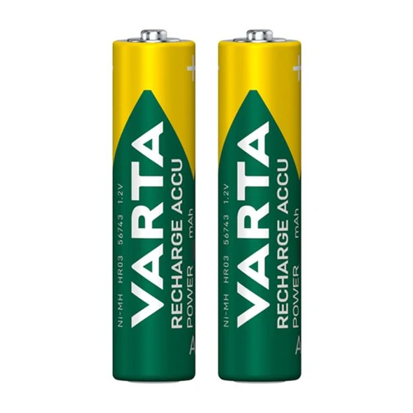 Varta 56703 1.2V 800 mAh Şarjlı AAA İnce Kalem Pil (2'li Paket) - Resim 2