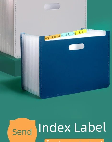Dikey 13 Bölmeli Dosya Klasörü - Siyah - 8
