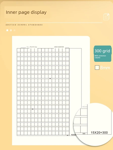 16K Egzersiz Defteri - 300 Kafes - Kalın - 10 Paket - 8