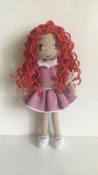 Kızıl Güzeli Bebek Amigurumi Organik Oyuncak - 1