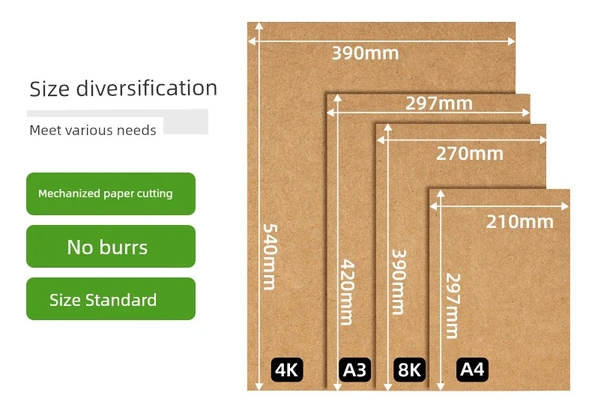 8K 150g Açık Renk Kahverengi Ambalaj Kağıdı - 50 Sayfa - 6
