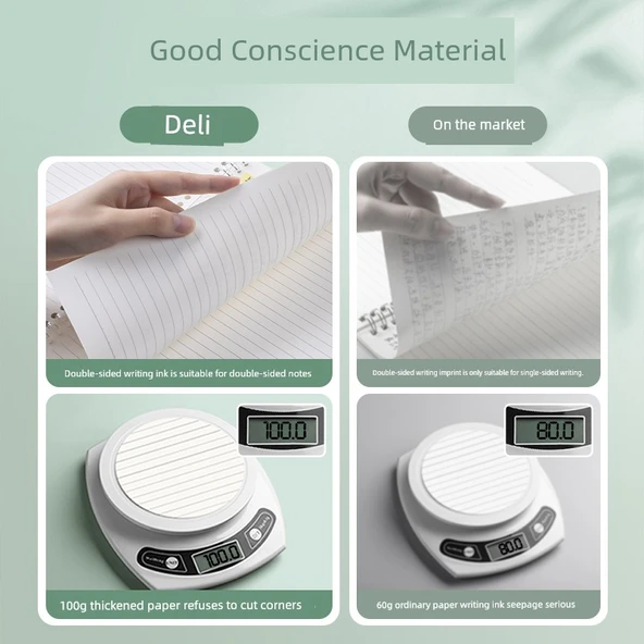 Taşınabilir Yapraklı Defter B5 - Yatay Çizgi - 480 Sayfa - Resim 6