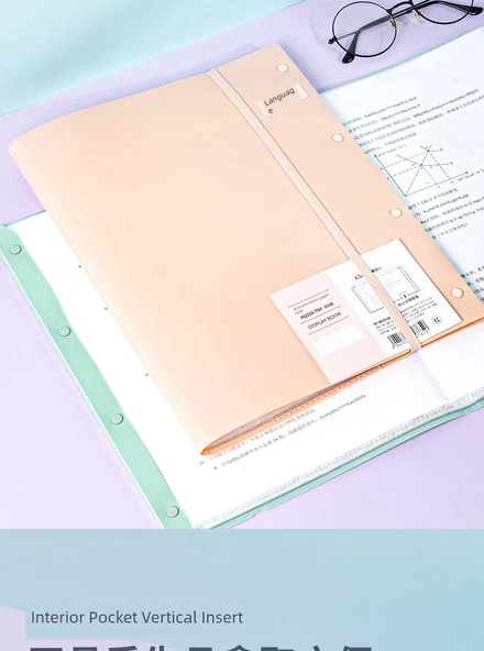 A3 Dosya Klasörü - [3 Paket] Pudra + Yeşil + Mavi - 40 Sayfa Etiketli - 9