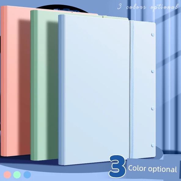 A3 Dosya Klasörü - [2 Paket] Pembe Mavi - 40 Sayfa Etiketli - 3