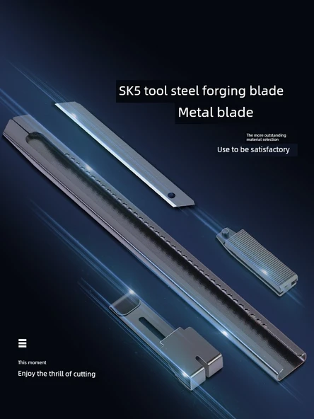 Metal Sanat Bıçağı - 60 Derece Siyah Bıçak 2 Paket ABS Kasa - 2036S - 3