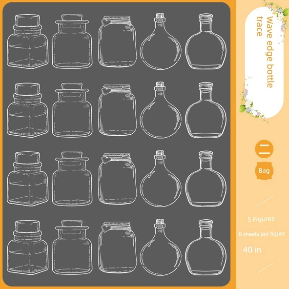 Kuru Çiçek Ayraç Kiti - Wanderer Şişe İzleri - 2 Paket [Toplam 40]