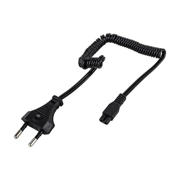 220 Volt Spiral Model Ceyran Power Kablo 1 Metre (Traş Makineleri-Işıldaklar İçin) - Resim 2