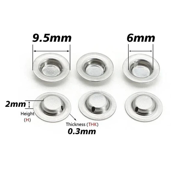 PowerMaster 18650 Lityum Pil Pozitif Kutup Ucu 9.5x6.0x2.0x0.3mm (50'li Paket) - Resim 2