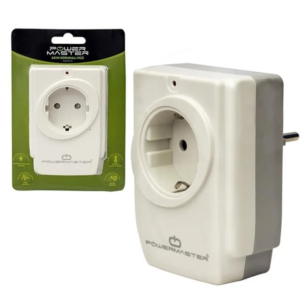 Powermaster PM-18721 Akım Korumalı Tekli Priz ürün görseli