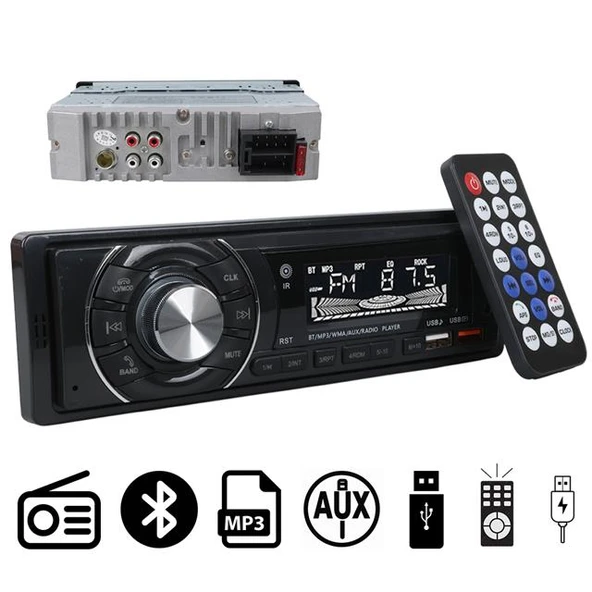 Carstar CS-950 Çift USB/SD/FM/AUX/Bluetooth Kumandalı Oto Teyp 4X60 Watt ürün görseli