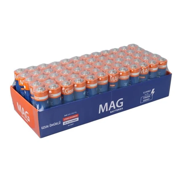 Mag Batteries MG-26171 Karbon Çinko AA 60'lı Paket Kalem Pil (AA,R6 UM-3) - 4