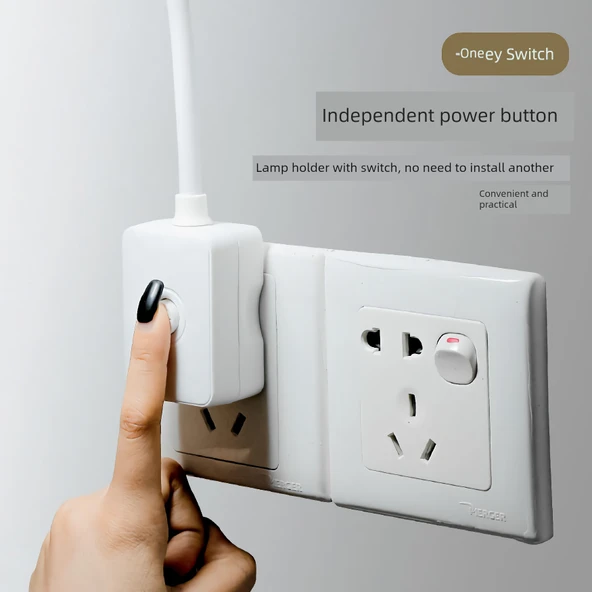 LED Yatak Lambası - Yuvarlak Tripod - Sarı + Beyaz İki Renk Dimmer - 4