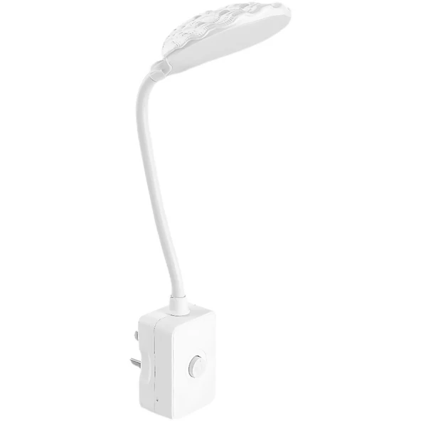 LED Yatak Lambası - Kabuk Tripod - Beyaz Üç Aşamalı Parlaklık Ayarı - 6