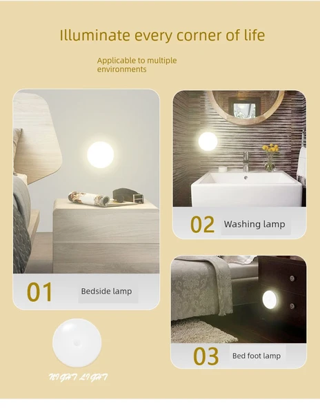 Otomatik Kızılötesi Sensör LED Gece Lambası - 2'li Klasik Beyaz Işık - 10