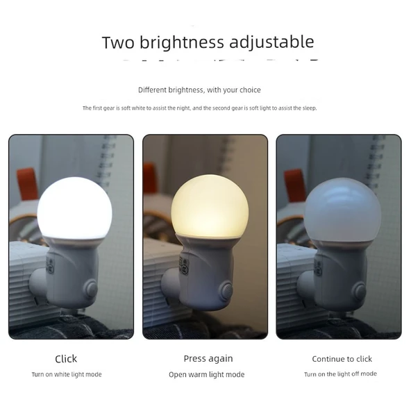 LED Yatak Lambası - 1W Standart Beyaz - 2 Paket - 8