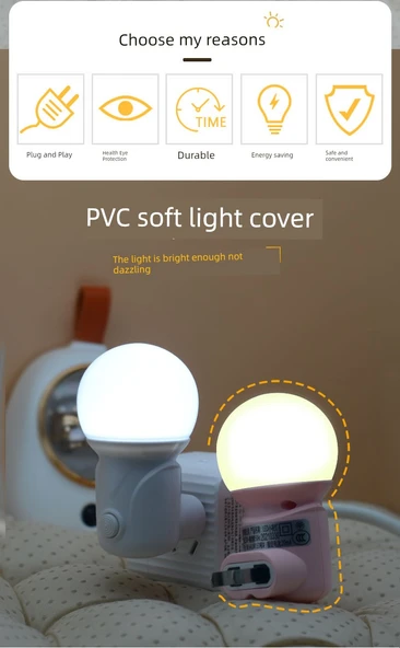 LED Yatak Lambası - 1W Klasik Yuanfeng Mavi - 2 Paket - 12