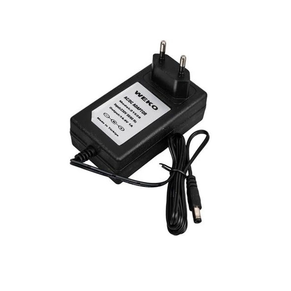 Weko 14.4 Volt - 1 Amper 5.5*2.5 Uçlu Plastik Işıklı Kasa Priz Tip Adaptör - Resim 2
