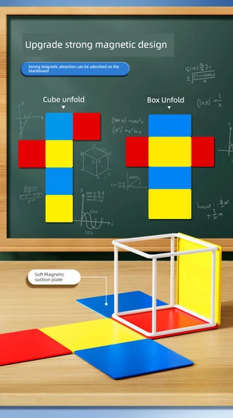 Dikdörtgen Prizma Yüzey Alanı ve Küp Göstergesi - Matematik Öğretim Aracı - Resim 7