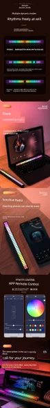 Ses Kontrollü RGB Ses Alma Lambası - Tremolo Siyah APP ile Tak-Çalıştır Çift Kullanım 2 Paket - 8