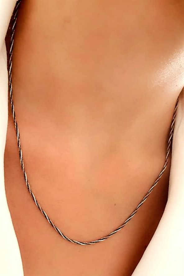 İtalyan Tasarımı Gümüş 3 Renk Kolye ürün görseli