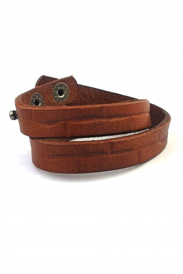 Taba Yeni Sezon Çift Sarmal Günlük Spor Deri Bileklik ürün görseli