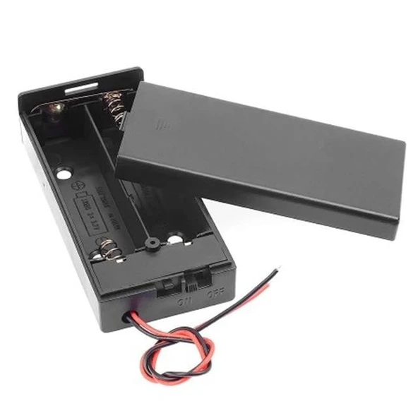 Powermaster  2'li AA Kapaklı Switch'li Pil Yuvası (IC-233C - 2