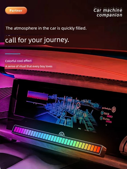 Ses Kontrollü RGB Ses Alma Lambası - Siyah Tak-Çalıştır 2 Paket - 4