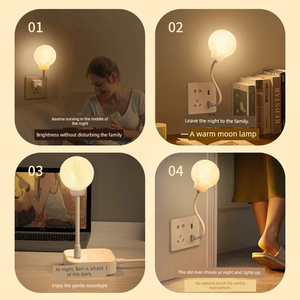 Akıllı Ses Kontrol LED Gece Lambası - Küçük Sarı Ördek - 5