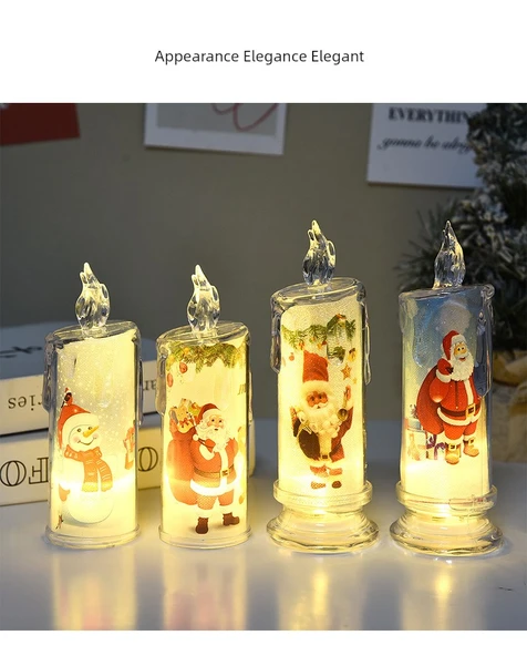 Noel LED Mum Işığı - Stil 2 - Küçük 5.5x15 - Tatil Dekorasyonu - 9