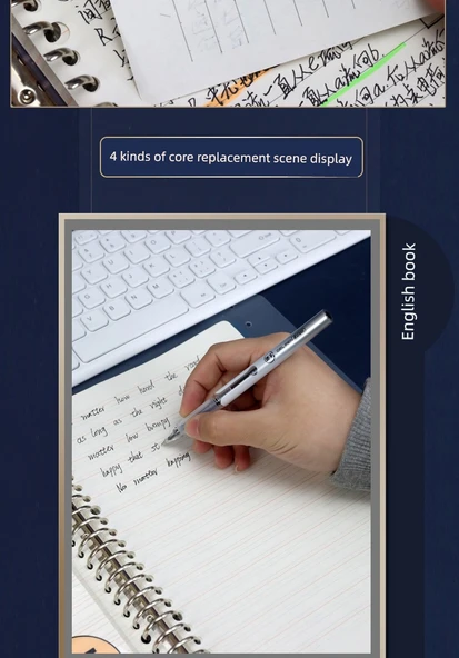 A5 Gevşek Yaprak Defter - Yatay Çizgi - 300 Sayfa - 12