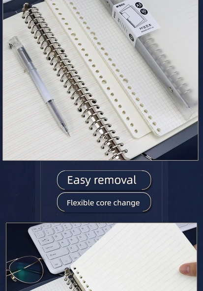 B5 Gevşek Yaprak Defter - Kare - 300 Sayfa - 10