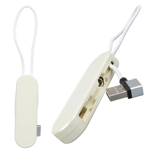 Powermaster PM-25905 Beyaz 3in1 (Type C- Lightning-Micro Usb) Manyetik Uç Taşınabilir Şarj Kablosu - Resim 3