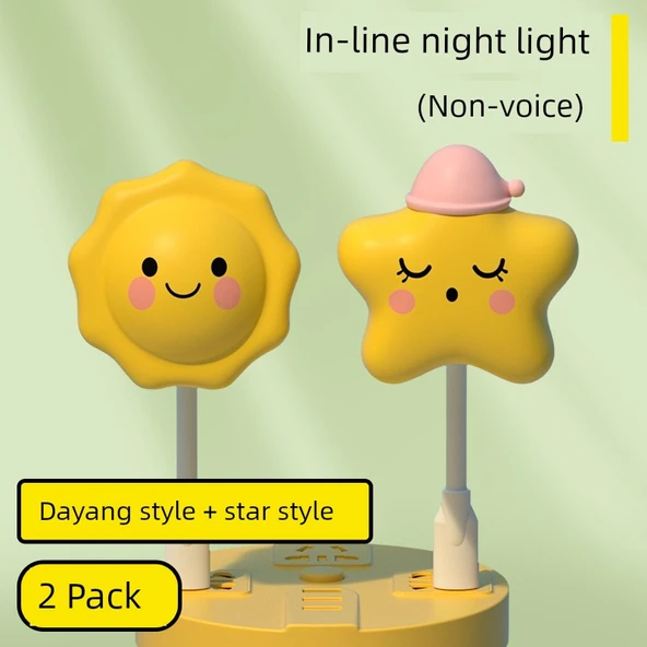 Akıllı Ses Kontrol LED Gece Lambası - İn-Line/Ses Olmayan 2 Karışık Model