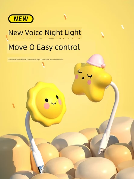 Akıllı Ses Kontrol LED Gece Lambası - İn-Line/Ses Olmayan 2 Karışık Model - 2