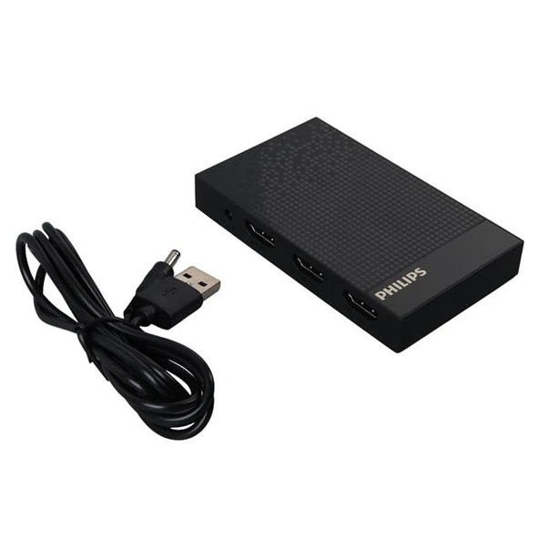 Philips SWV9023B/93 4K HDMI Splitter 1 Giriş - 4 Çıkış Ultra HD Görüntü Dağıtıcı - 2