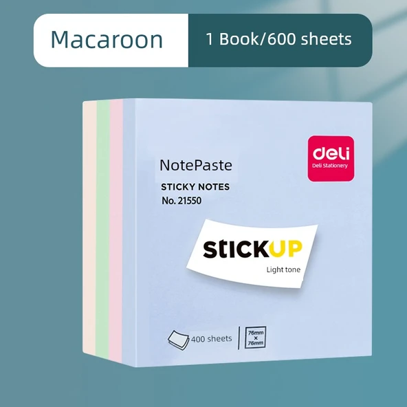 Post-it Not Renkli Yapışkanlı Yer İşareti - Makaron Renk (76*76mm) 1 Paket