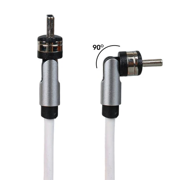 Powermaster PM-25905 Beyaz 3in1 (Type C- Lightning-Micro Usb) Manyetik Uç Taşınabilir Şarj Kablosu - Resim 2