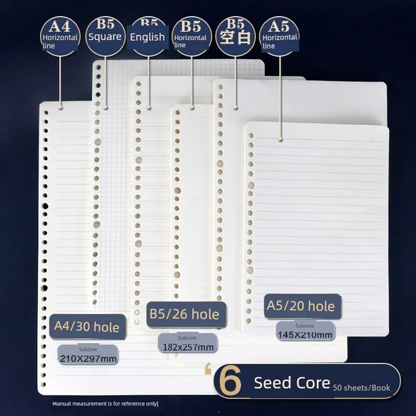 A5 Gevşek Yaprak Defter - Yatay Çizgi - 300 Sayfa - 6