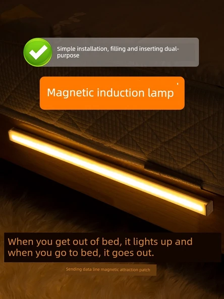 Akıllı Kablosuz Şarjlı LED Koridor Lambası - Beyaz Işık / İnsan Sensör Anahtar 2 Mod - Tek Paket - 2