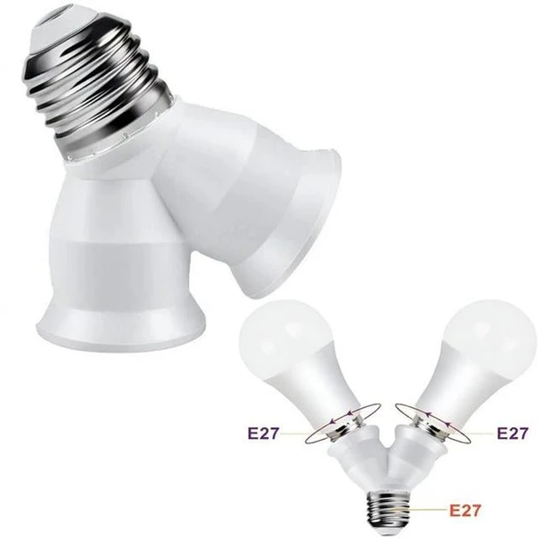 Ledx DY-101 E27 Duy Çoğaltıcı (Tek Duydan Çift E27 Lamba Bağlantısı) ürün görseli