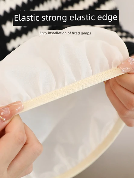 Ev Tipi Lamba Abajur Kapağı - Orta - Kahverengi - 17-28cm - 45% Gölgelenme - 4