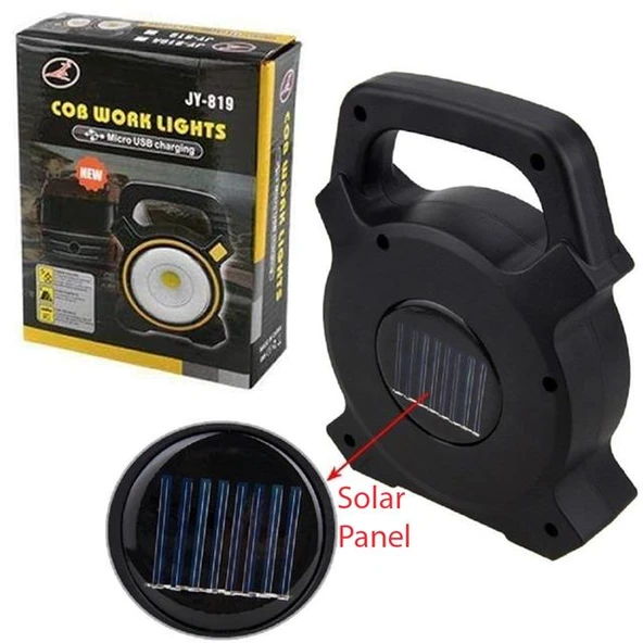 Powermaster JY-819A COB ve Angel LED'li 3 Modlu Solar + Usb Şarjlı Çalışma Lambası - 2