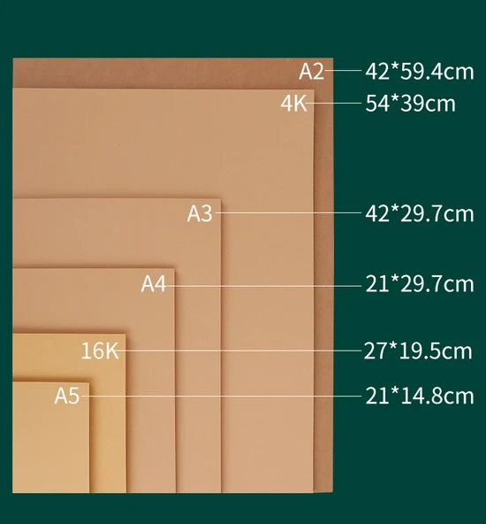 Kraft Karton Kağıdı - A4, 150gsm, 100 Sayfa - Resim 6