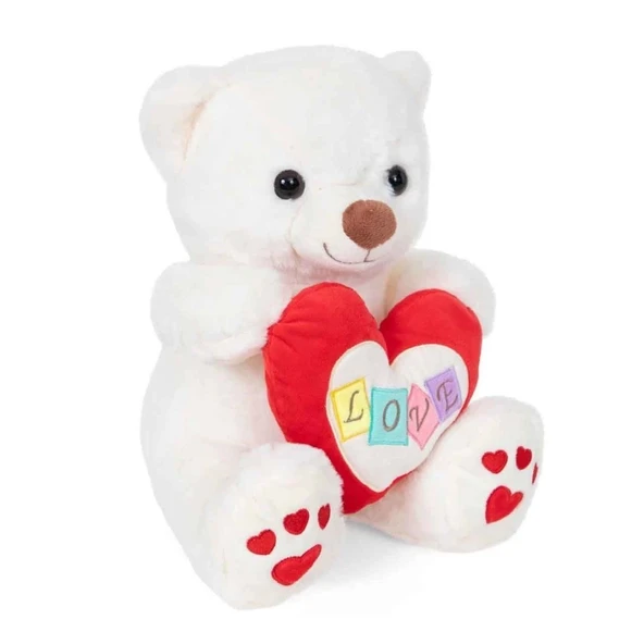 4762 Peluş Ayı Kalpli 30 cm - 3