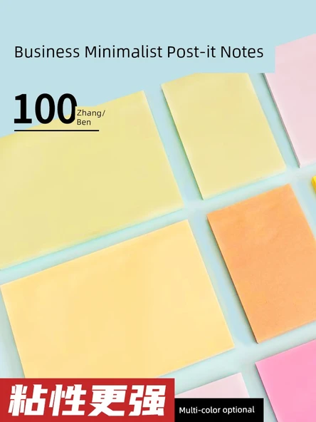 A5 A6 Renkli Yapışkan Not Seti - 10*15cm Beyaz A6 Kısa Kenar Yapışkan 100 - 2