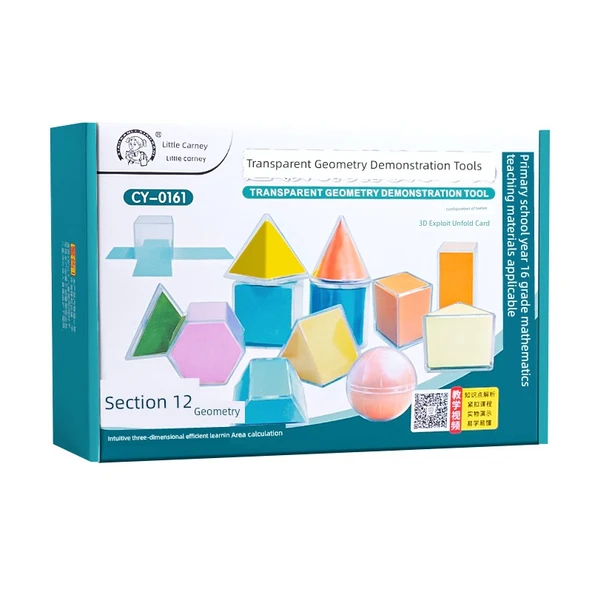 Geometri Gösterim Modeli - Geliştirilmiş Malzeme - Düz Renk - 22 Parça Set - 4