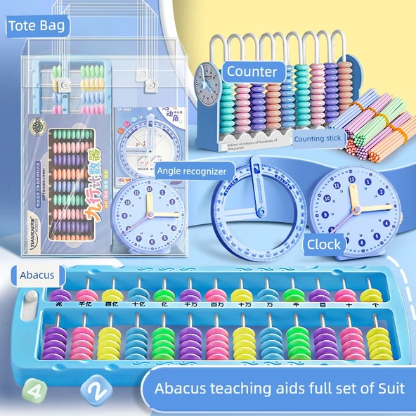 İkinci Sınıf Abaküs Seti - Erkekler Tam Set (6 Parça) - 2